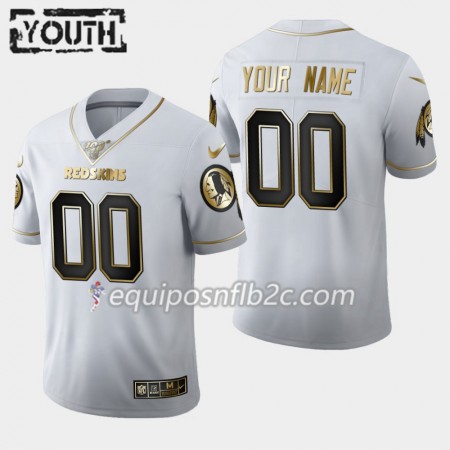 Camiseta Niño NFL Washington Redskins Personalizar Nike Blanco Golden Edition 100th Camiseta Niño NFL Washington Redskins Personalizar Nike Blanco Golden Edition 100th